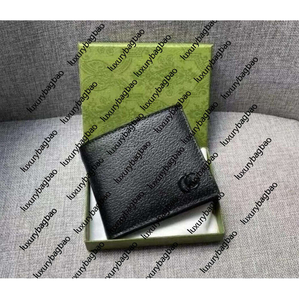 Designer Men's Wallet Leather Credit Card Holder High Quality Classic Cash Clip Coin Pocket Purse Long Term Business Double Fold Bestselg Mini Wallets