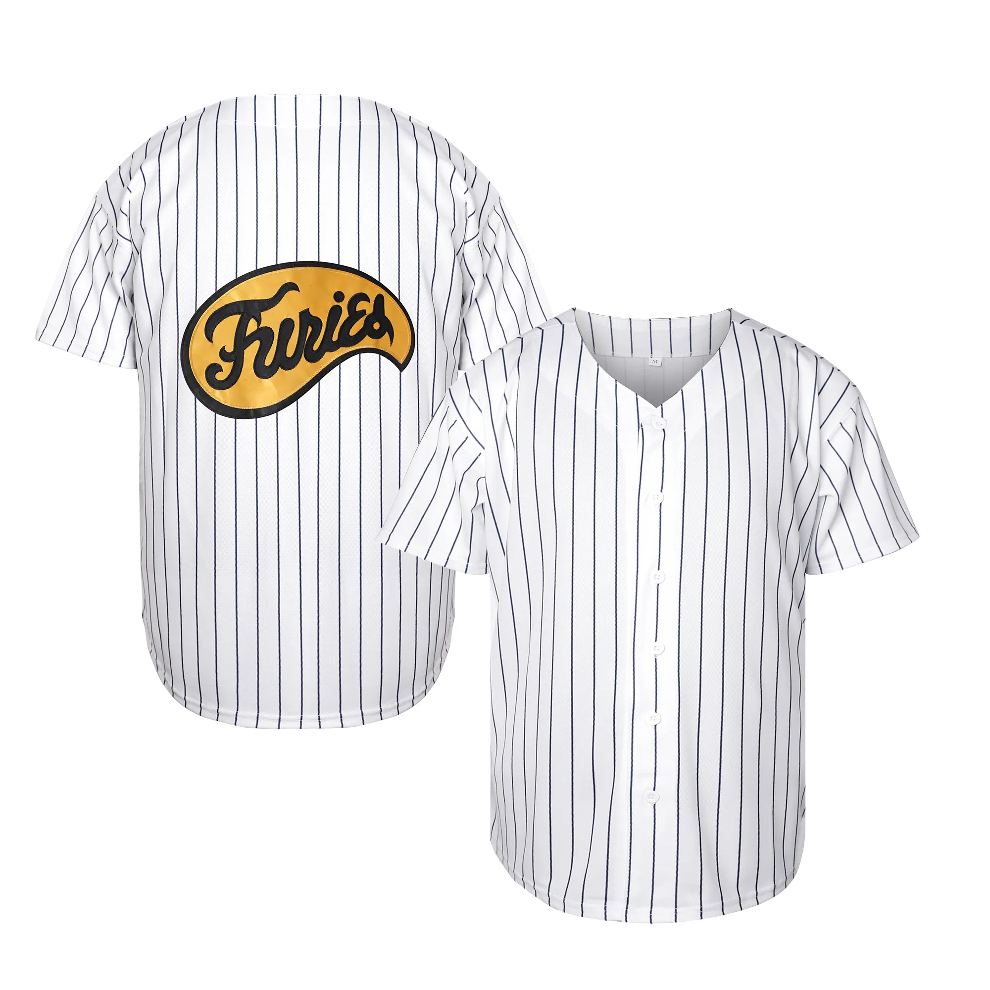 In Stock FURIES Baseball Jersey Fast Shipping Classic 100% Stitched Letter Number Design Polyester Retro Classic Sportswear Movie Jerseys