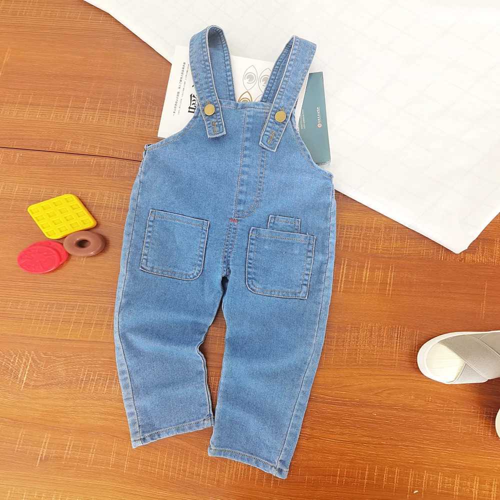 IENENS Toddler Baby Overalls Boys Long Pants Light Blue Denim Dungarees Kids Girl Jeans Jumpsuit Clothes Infant Bottoms 0-3Y W241227