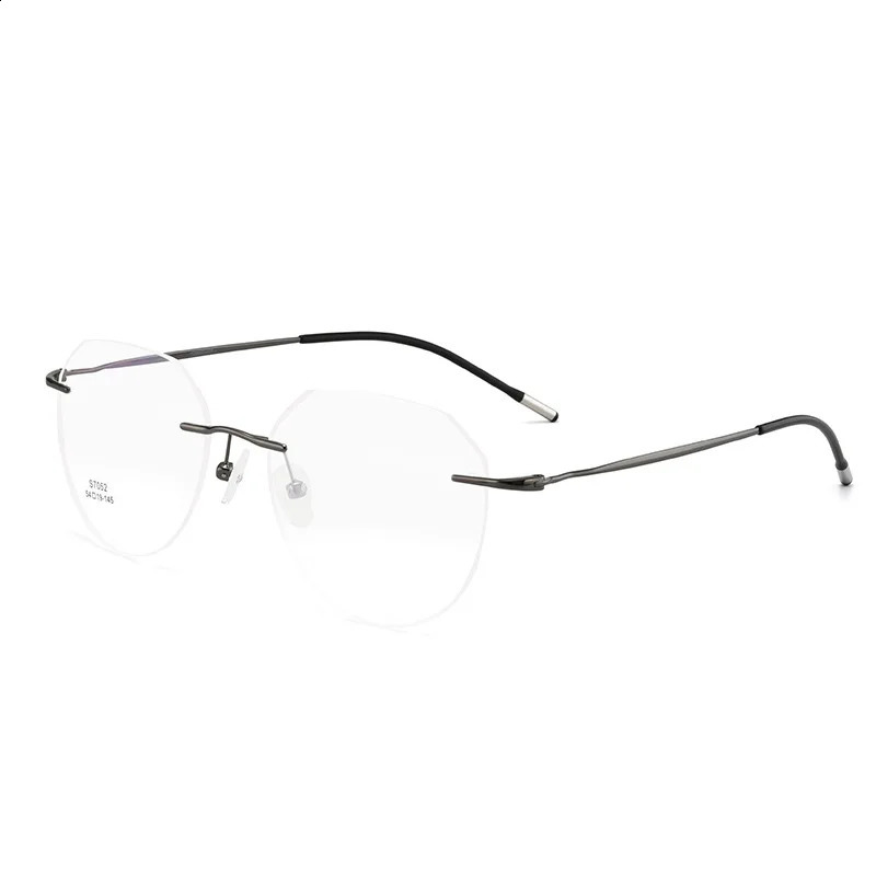 Ultralight Alloy Rimless Men Glasses Frame Square Eyeglasses Myopia Prescription Frames For Women Optical Eye Glass 241227