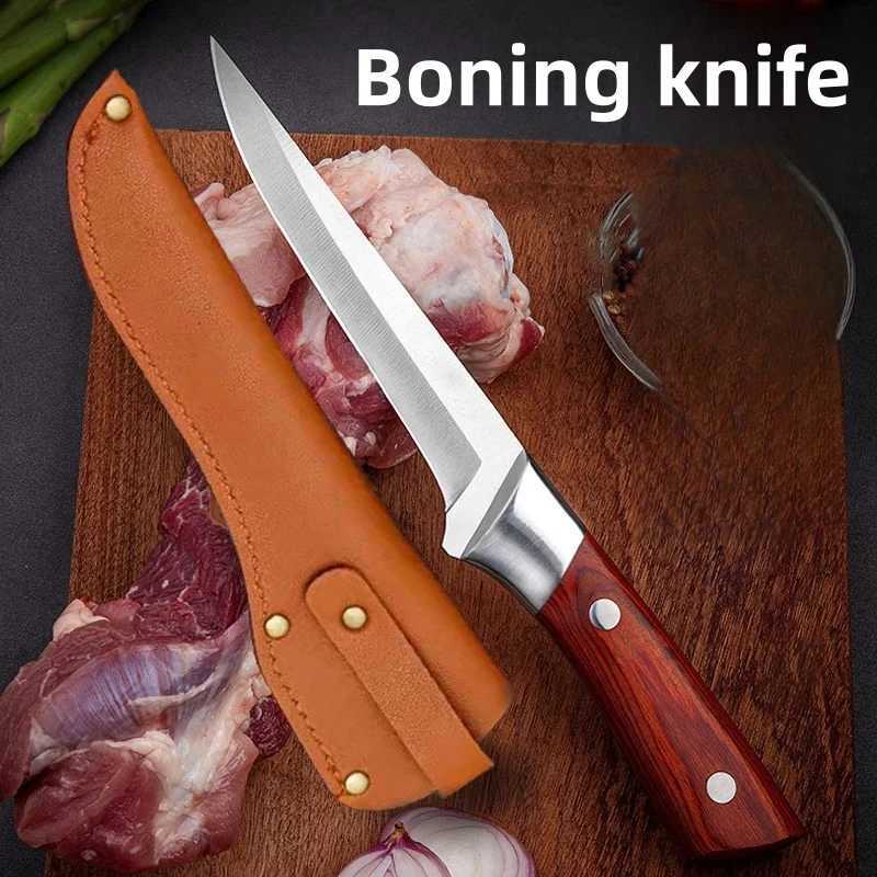 Stainless steel knife kitchen knife pork beef and mutton meat cutting knife chopped fruit vegetable cutting knife Y241227