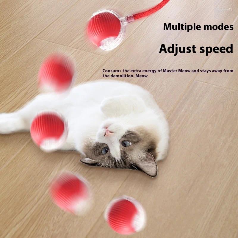 Update Rechargeable Cat Toys Interactive Smart Pet Interaction Automatic Rolling Ball Toy Accessories For Cats Electric Dog Things
