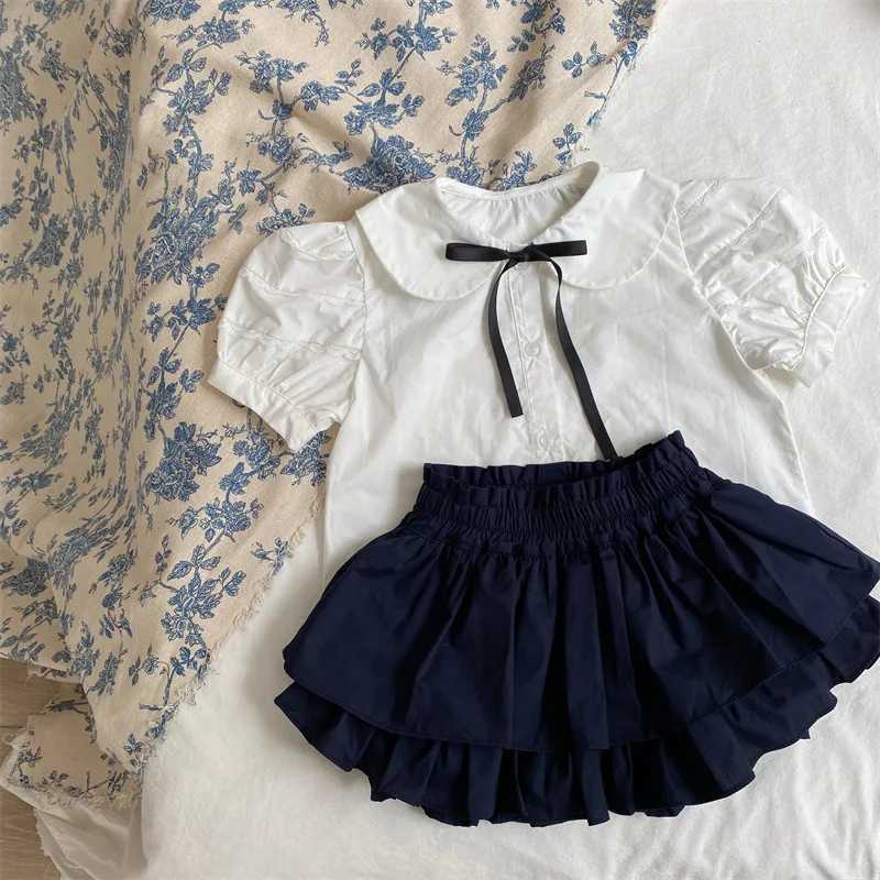 young deer 2024 Summer Korean Style Toddlers Girls Layered Skirts Solid Color Baby Kids Ruffles Shorts W241227