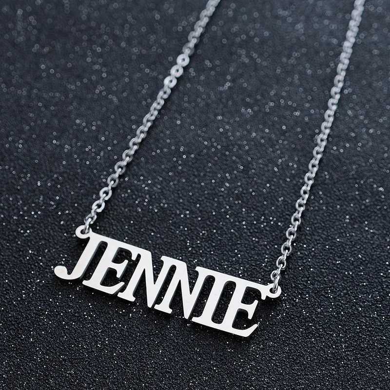 Men Women Kpop Jewelry Korea Group ROSE LISA JISOO JENNIE Letter Fashion Hip-hop Long Chain Stainl Steel NecklacesXJ241227