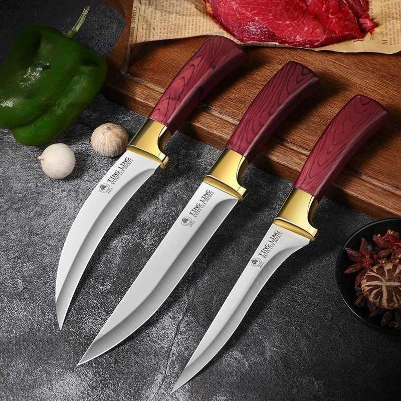 Kitchen Chef Kitchen knife Carving knife Boning knife household stainless steel paring knife Hand forged carving knife Y241227