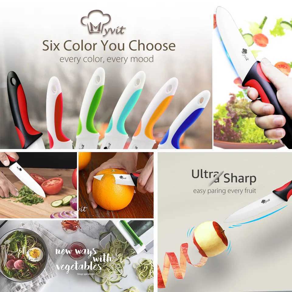 MYVIT Ceramic Knife Set Kitchen Chef Knife Practical Slicing Knife Fruit and Vegetable Knife 6-inch Fish Filling Knife Y241227