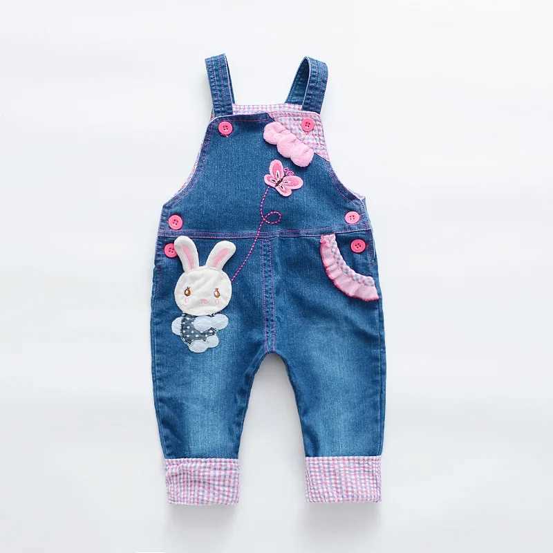 IENENS baby denim covers Dungarees childrens baby pants childrens jeans jumpsuit clothing Trousers W241227
