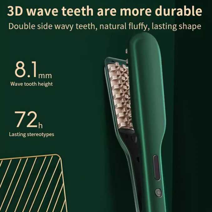 Fluffy Hair Curler Corrugated Curling Iron Ceramic Hair Crimper Volumizer Corn Perm Splint Hair Waver Curling Tongs Styling Tool M241226