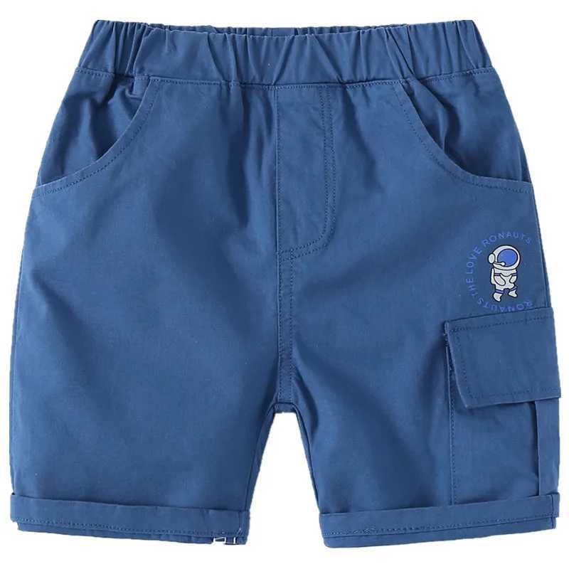 Boys Summer Shorts Children Knee Lenth Beach Pant Cotton Elastic Waist Toddler Trousers Kids Clothes W241227