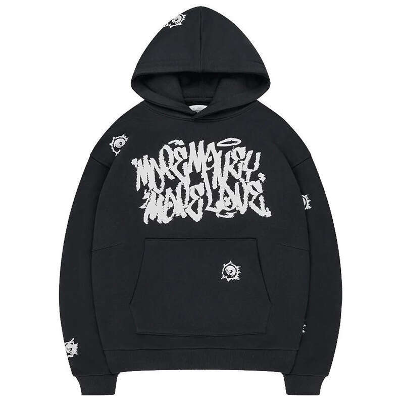 Hip hop street new hoodie with letter pattern print hoodie, hip-hop punk style top