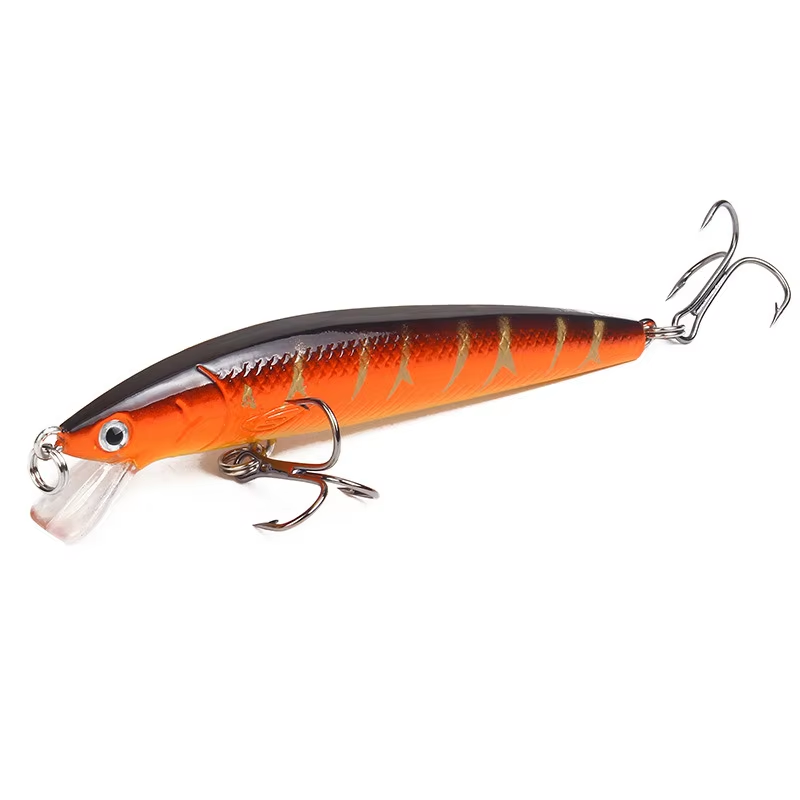 3D eye artificial fishing lure 10cm minow hard plastic fish bait