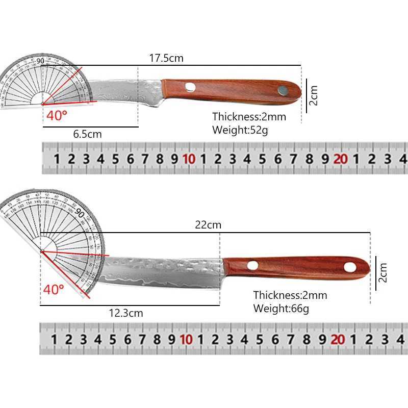 Damascus Steel Kitchen Utility Knives Boning Meat Cleaver Chef Knife Barbecue Steak Sushi Cutter Fruit Paring Tools with Sheath Y241227