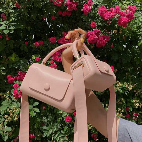Bag women trendy pottery handbag, popular candy color, simple single shoulder diagonal pillow bag 241215