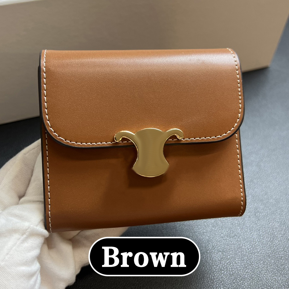 Small Wallet Designer Card Holder Luxury Coin Purse High Quality Genuine Leather Golden Hardware Short Wallet Cardholder Square Card Case Wallets For Women