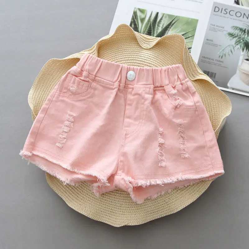 Children Summer Shorts Girls Denim Shorts Fashion Girl Short Blue Jeans Children Pants Girls Shorts Teenage Clothes 8 10 12 14 Y W241227