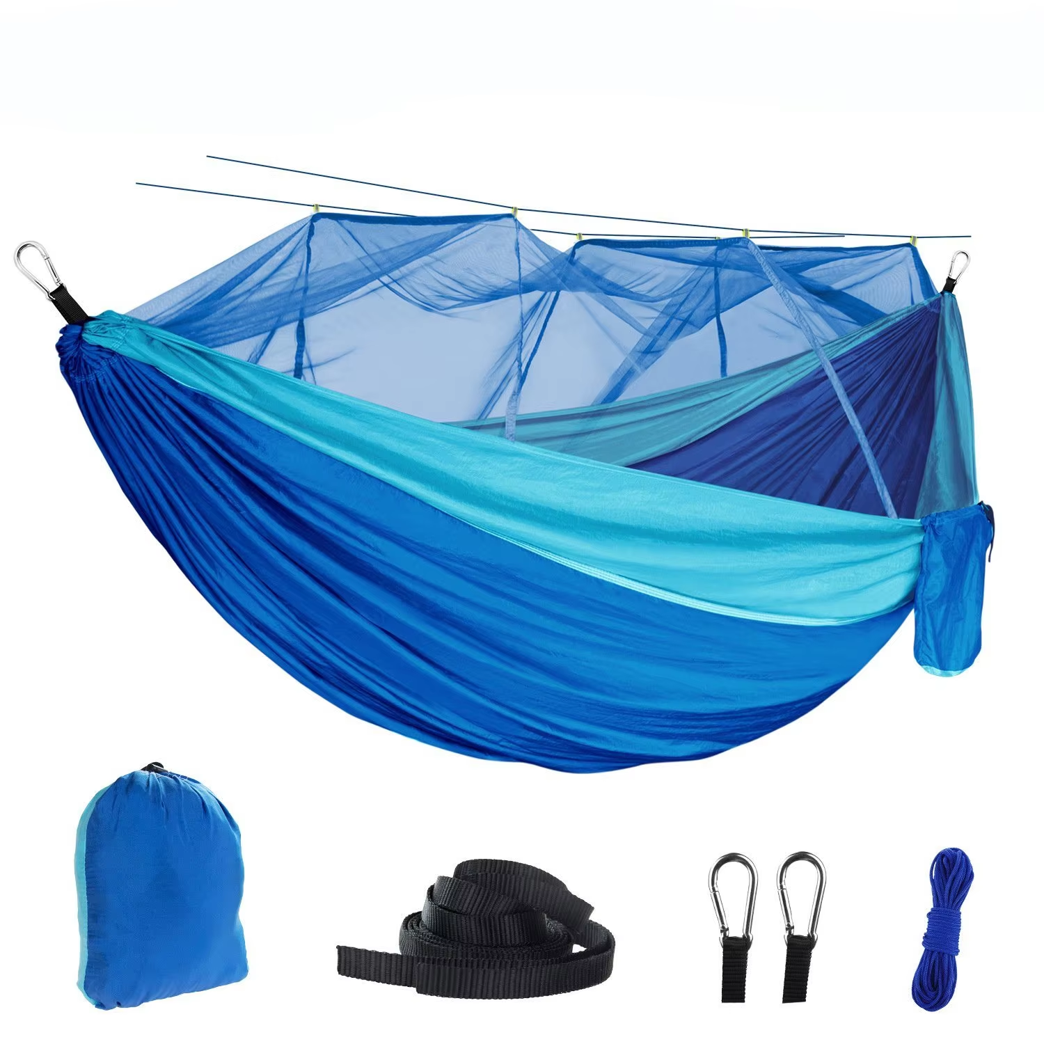 Wholesale Outdoor Portable Travel Parachute Nylon Hammock Swing With mosquito Net