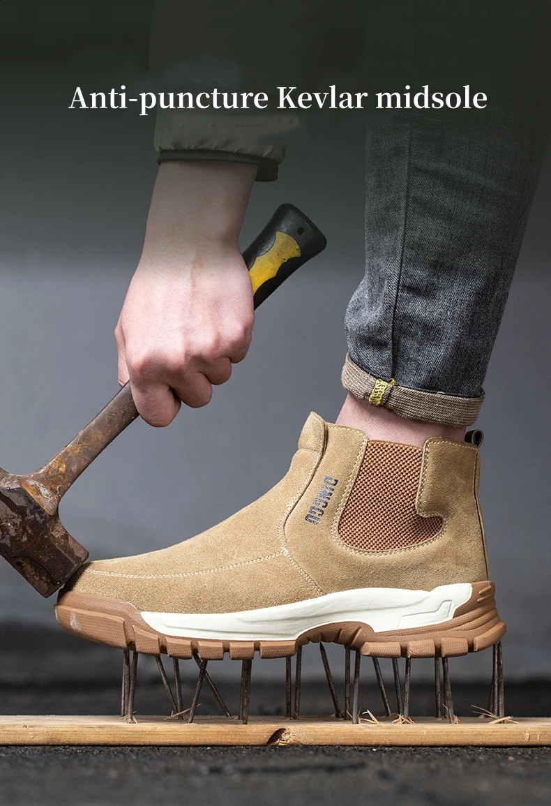 Men Safety Boots Anti-scalding Shoes Indestructible Anti-smashing Steel Toe Cap Men Women Work Safety Shoes 241226