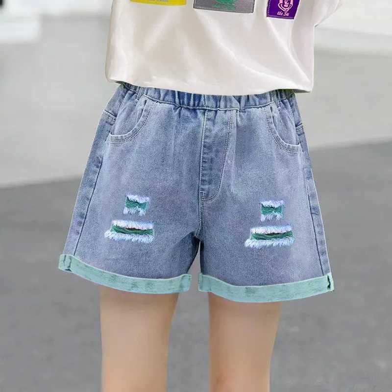 New Girls Denim Shorts Summer Kids Girl Hot Pants Clothing Baby Casual Jean Shorts 4 6 8 10 12 14 Year W241227