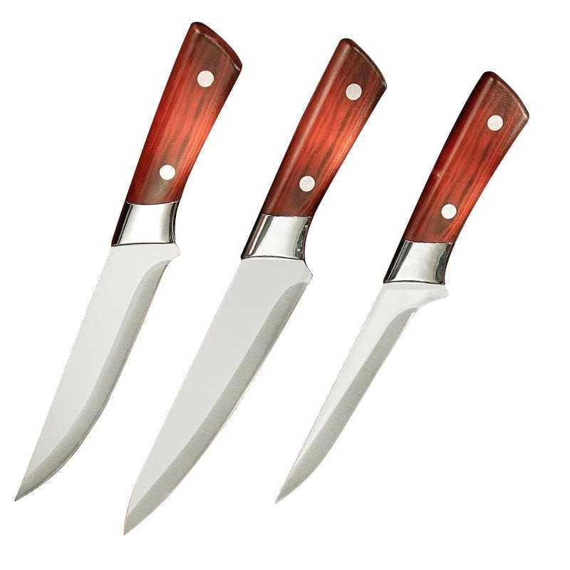 Stainless steel knife kitchen knife pork beef and mutton meat cutting knife chopped fruit vegetable cutting knife Y241227