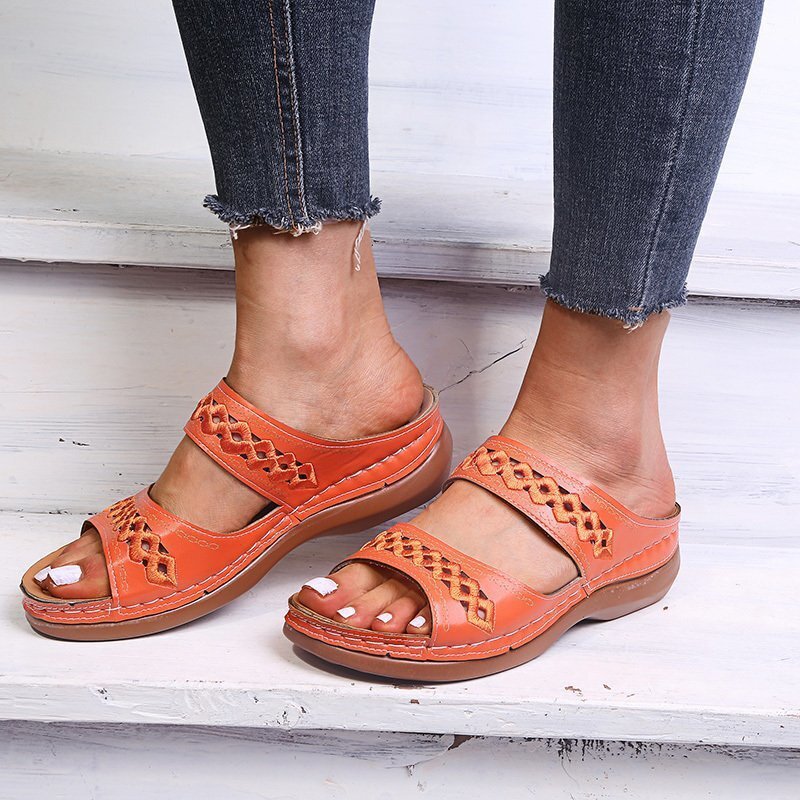 Summer New Ddmywed Large Size Minimally Embroidered Hollow Sandals Breathable Women S Slippers Chinese Brand Shoes F Ddmysaturn