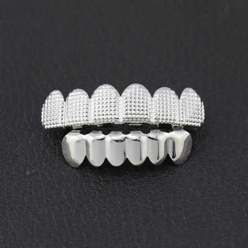 1set Hip Hop Teeth Grillz Gold Plated Dental Grills Rock Tooth Grillz Cs Crystal Teeth Cs Halloween Vampire Tooth W241227