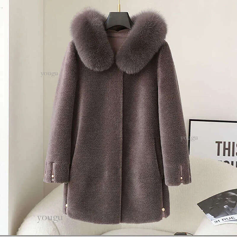 Women's Sheep Shearling Coats for Women 2024 Winter Clothing Hooded Solid Real Fur Coat Female Wool Jackets Casaco Feminino E618