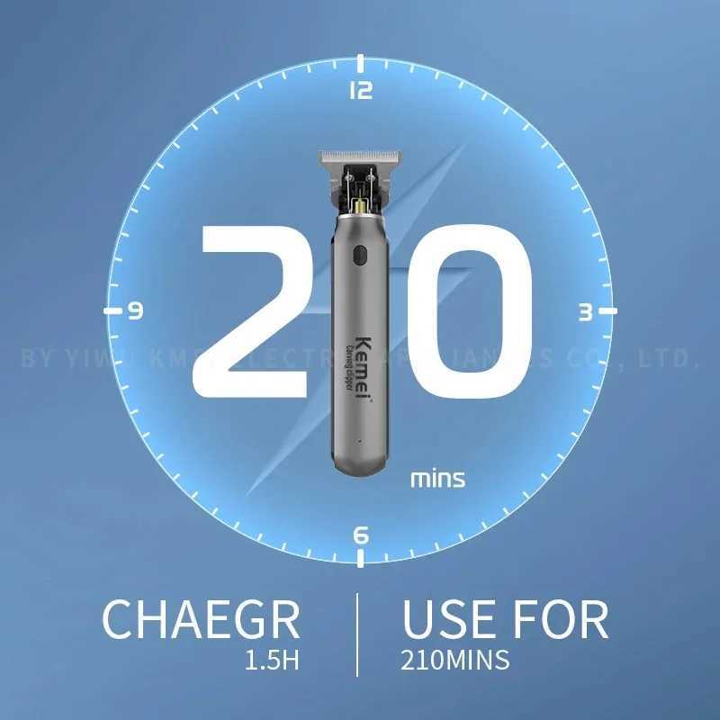 Chemical Hair Liners Clippers Men Beard Trimmer Zero Gapped T-Blade Hair Cutting Machine Cordless Professional Barber Edgers Cutter W241227