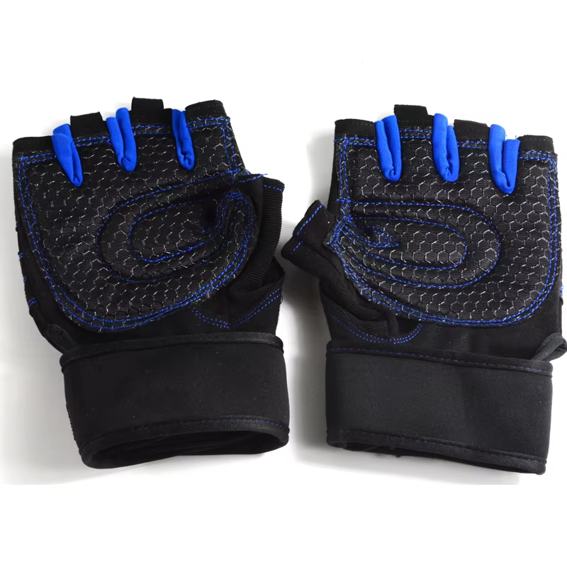 Anti-slip Half finger nylon motorcycle racing glove gym gloves