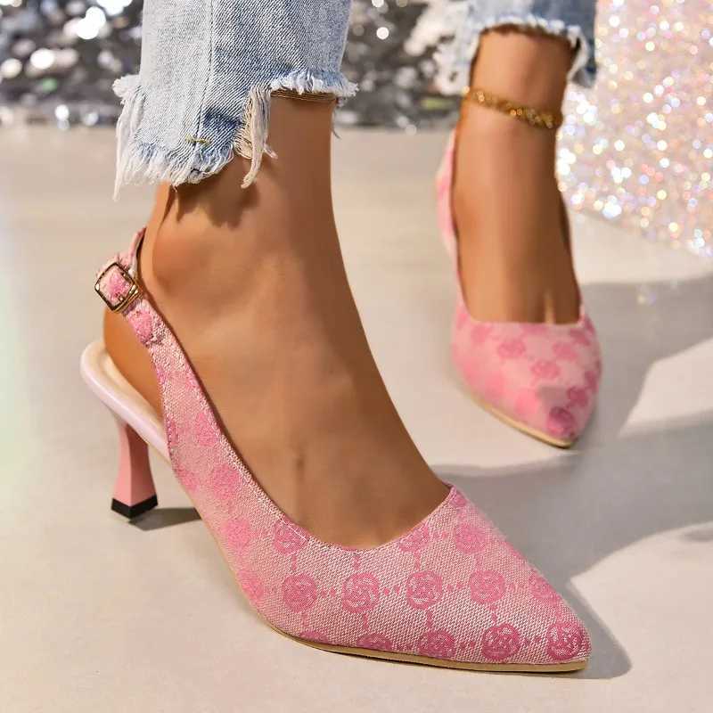 High Quality Brand Designer High Heels Sandals Women Summer Pointed Toe Ankle Straps Pumps Woman Plus Size 42 Thin Heeled Party Shoes T241227