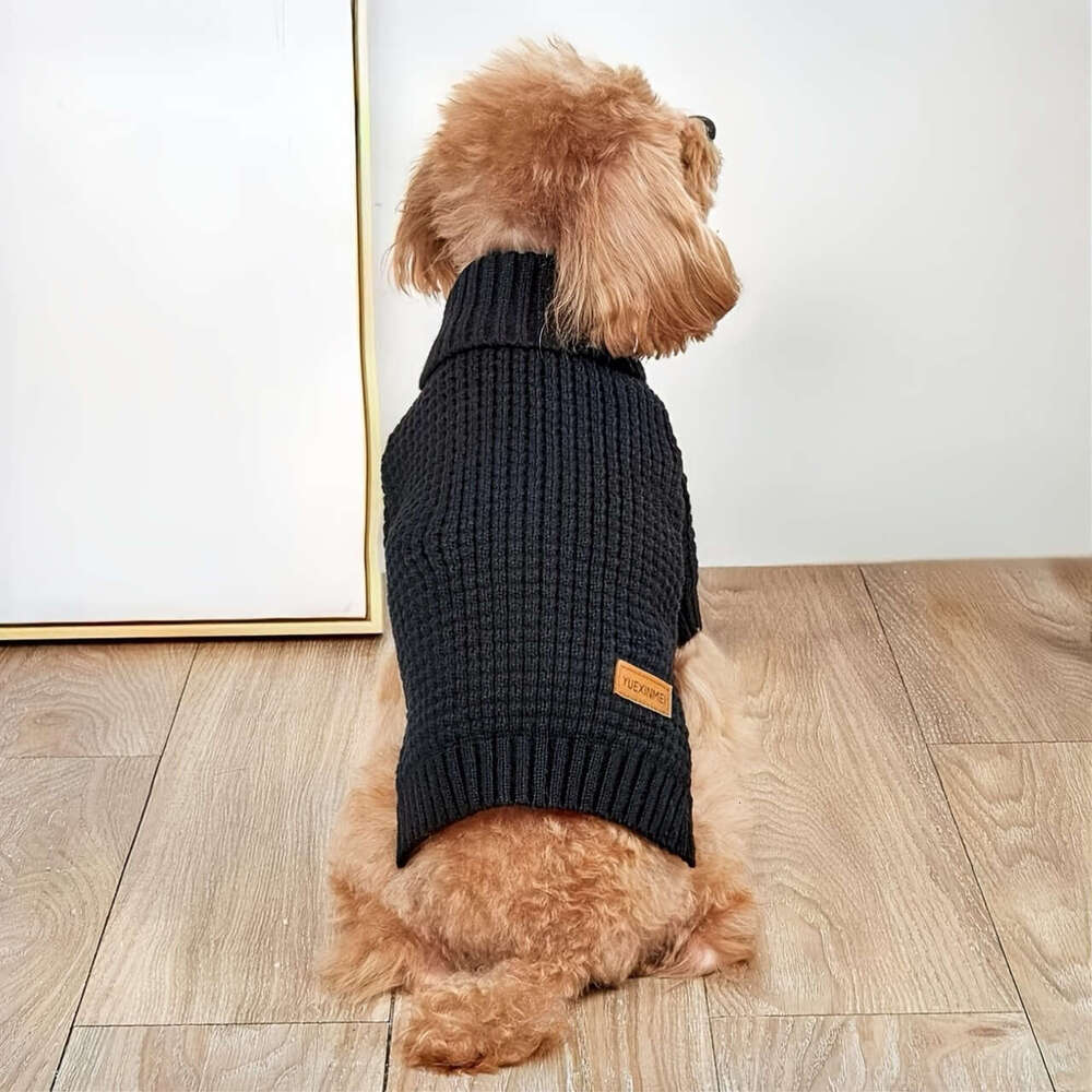 High Neck Knit Sweater 100% Polyester Pullover Pet Jumper, Thick Warm Fashion Canine Apparel, hine Washable For Small to Extra Large Breeds Labradors,