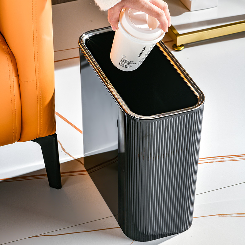 Compact PET Trash Bin with Unique Slot Opening and Sturdy Locking Mechanism