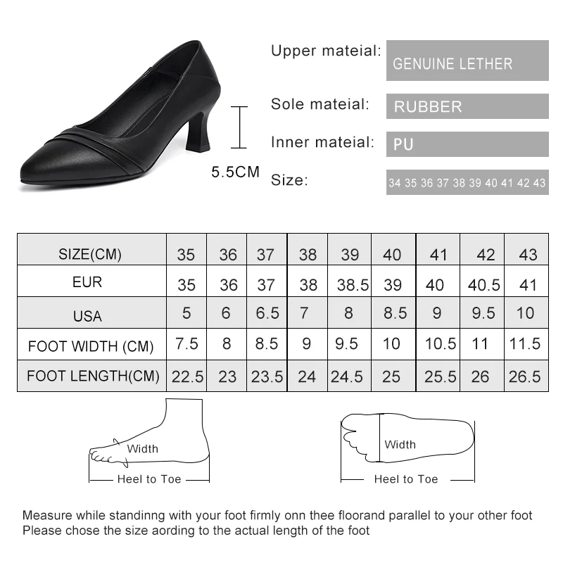 AIYUQI Women's Dress Shoes Genuine Leather Spring Women Daily Shoes Shallow Mouth Pointed Toe Stiletto Women Shoes