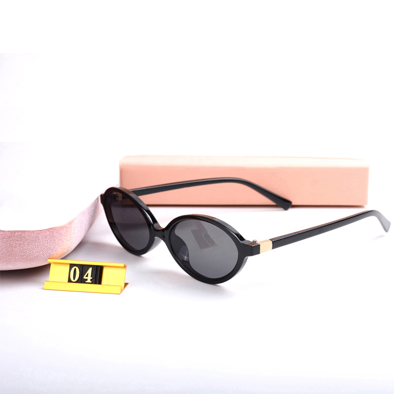 Luxury Designer Sunglasses Oval Lens Casual Sunglasses For Women Outdoor Photo Shade Glasses Travel With box