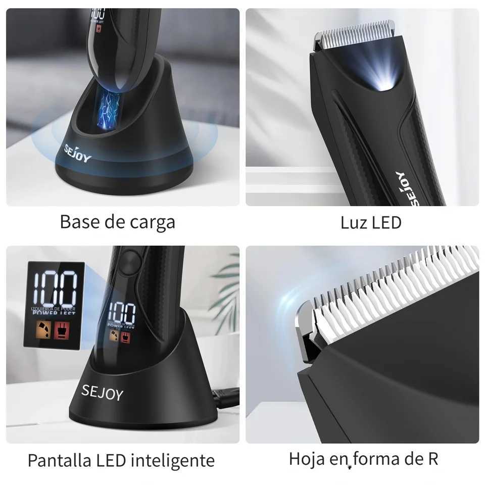 Sejoy 6006 Electric Body Hair Trimmer Hair Clipper for Men Women Men Ball Trimmer for Groin Pubic Replaceable Blade W241227