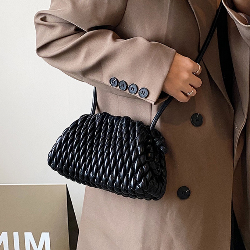 Crossbody Bag Purses for Women Pleated Cloud For Spring Fashionable Single Shoulder Diagonal Cross Versatile Dumpling Bag Clip On Bag