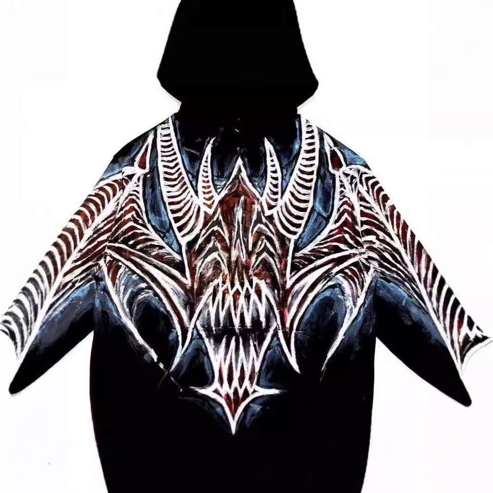 Graffiti demon print street hip-hop style new unisex autumn and winter hoodie