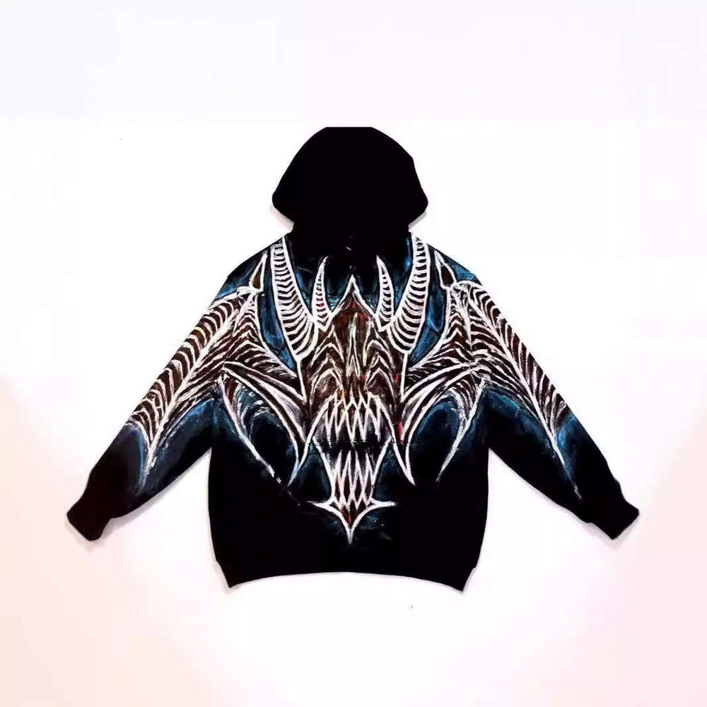 Graffiti demon print street hip-hop style new unisex autumn and winter hoodie