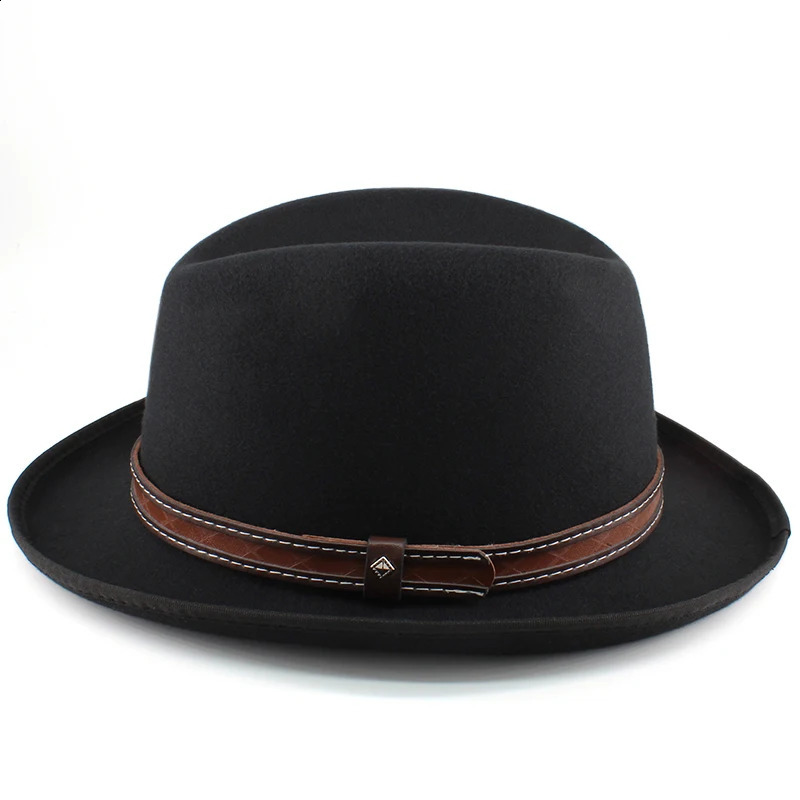 Men Women Wool Blend Classical Retro Homburg Hats Party Fedora Caps Outdoor Trilby Sunhat Jazz Winter Warm Adjustable Size M-L 241226