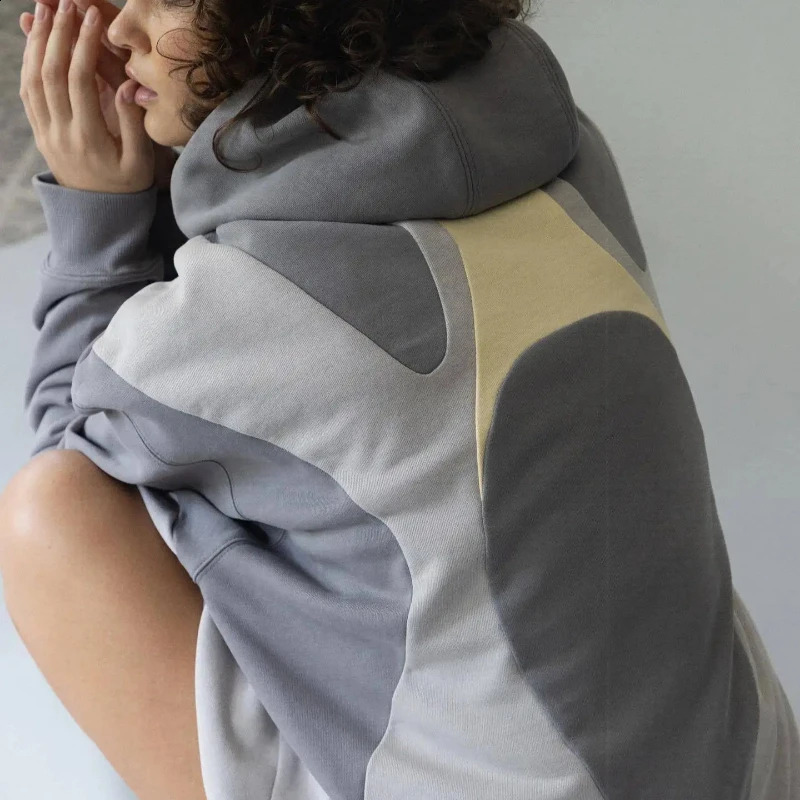 2024 American patchwork irregular Harajuku pullover Y2K hoodie mens and womens trendy sportswear street wear 241224