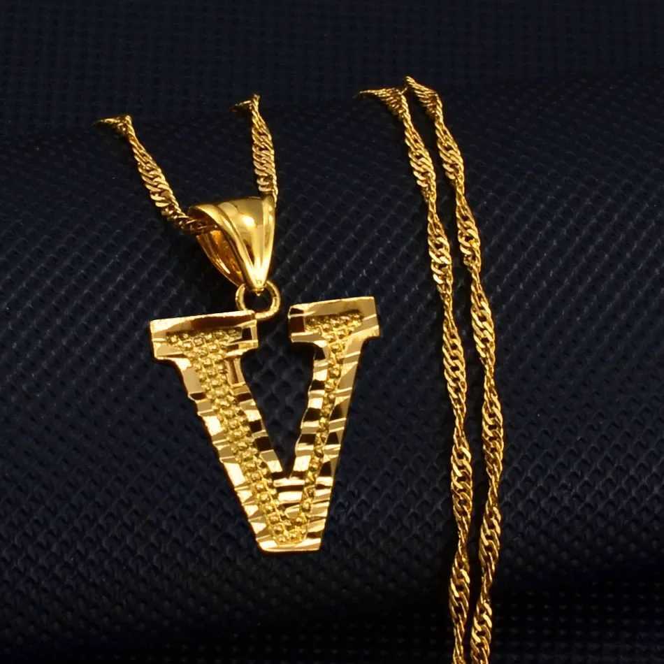A- Z Small Letters Necklaces Women/Girl Gold Color Initial Pendant Thin Chain English Letter Jewelry AlphabetXJ241227