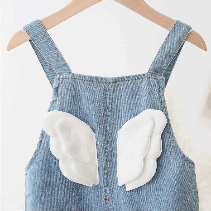 IENENS Baby Girl Overalls Childrens Casual Trouser jumpsuit Childrens Denim Dungarees Childrens Jeans Game Set W241227