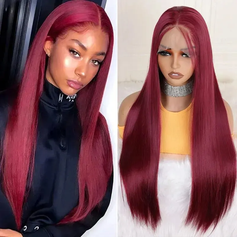13x4 Simulation Human Hair Straight Wigs Luxurious Body Wave Highlight Lace Front For Women Lace Frontal Wig Pre Plucked Honey Blonde Synthetic Wigs H