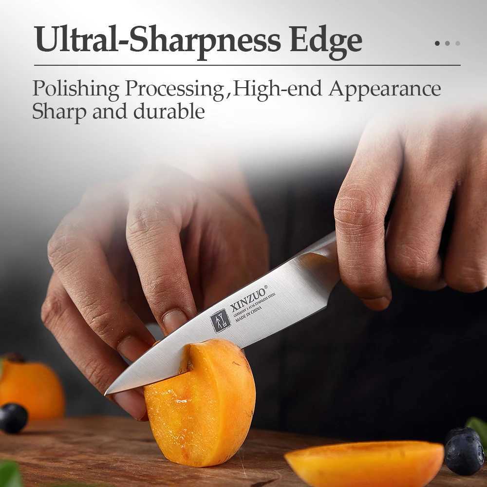 XINZUO 3.5 Paring Knife GERMAN 1.4116 Stainless Steel Kitchen Knife Red Sandalwood Handle Fruit Practical Knife Kitchen Shovel Y241227