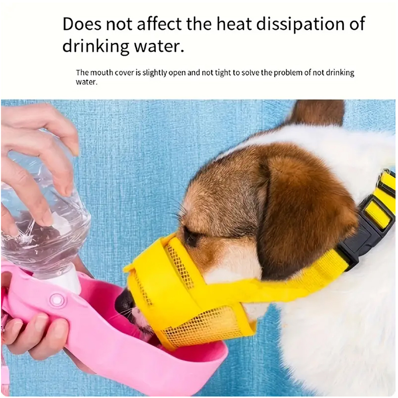 Adjustable Breathable Dog Muzzle - Prevents biting and barking, with adjustable strap for a comfortable fit