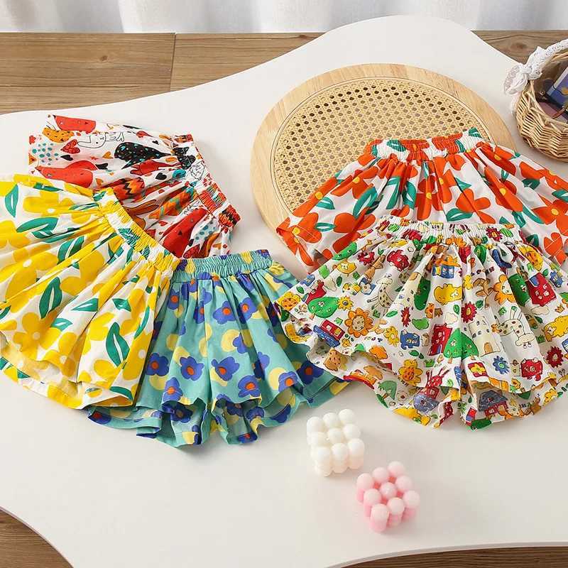 Kids Girls Skirt Shorts Summer Cotton Breathable Kids Skirt Pants Casual Baby Bloomers Children Short Pants Baby Stuff W241227