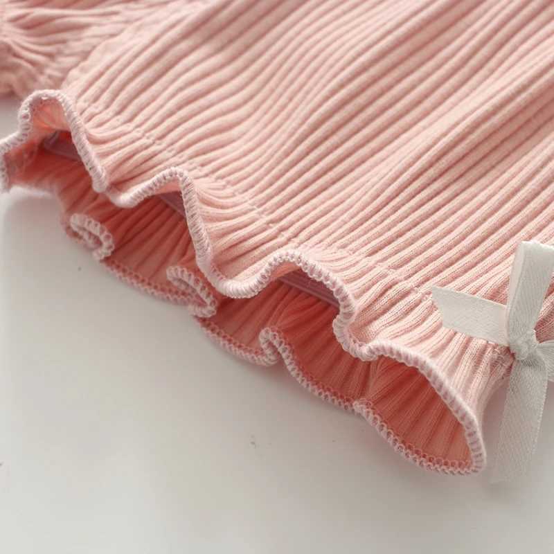Summer Toddler Baby Boxer Brief Shorts Candy Color Outwear Cotton Bow Kids Girls Short Pants W241227