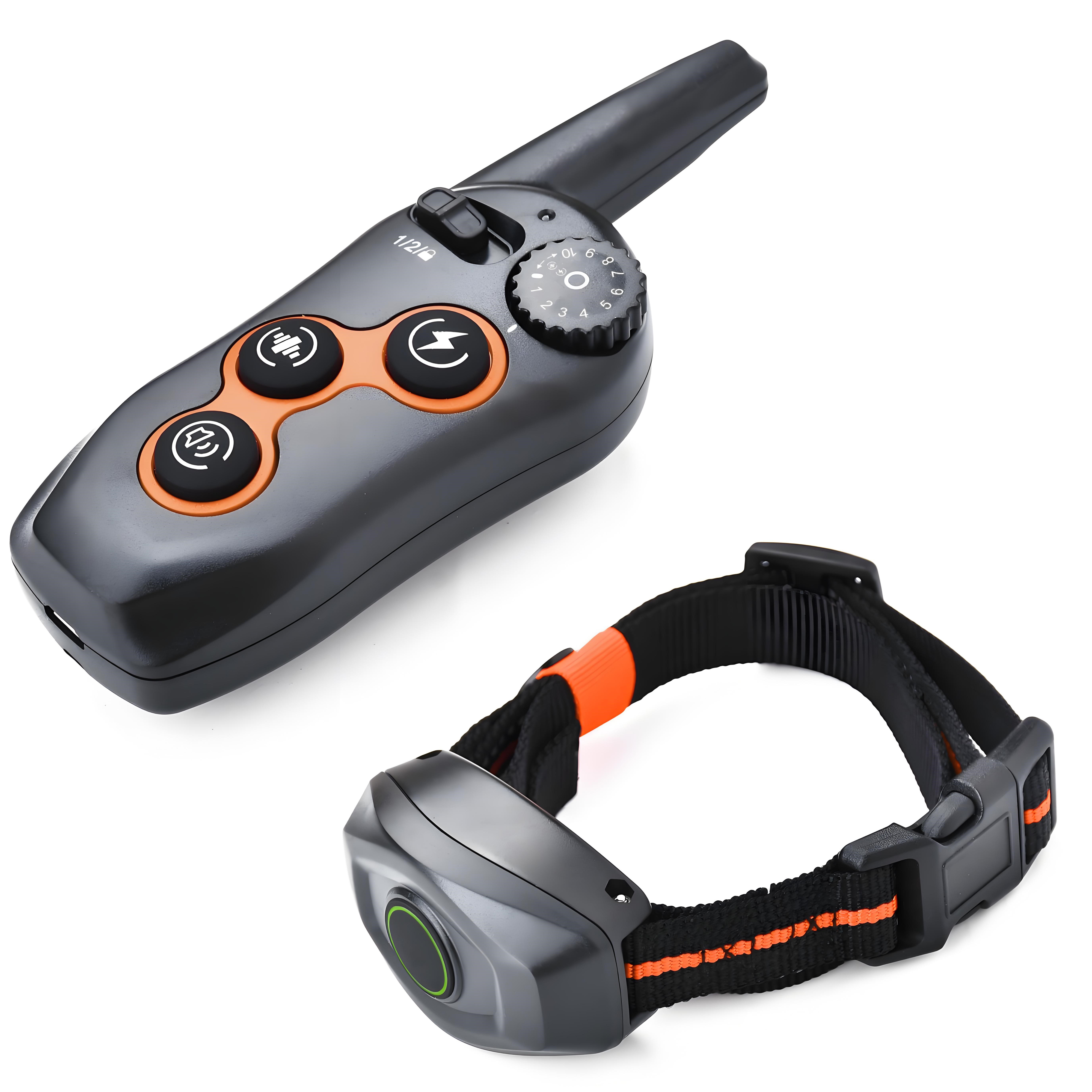 Dog Training Collar/Auto-barking Stopper 2 in 1 Function 500m Remote Control Range Waterproof Pet Electric Collar For Most Dogs