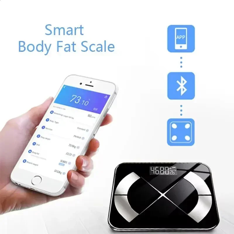 Electronic Scale Smart Bluetooth Weighing Human Charging Simple Weight Scale Weighing Household Fat Body Fat Measurement Scale 241226ww