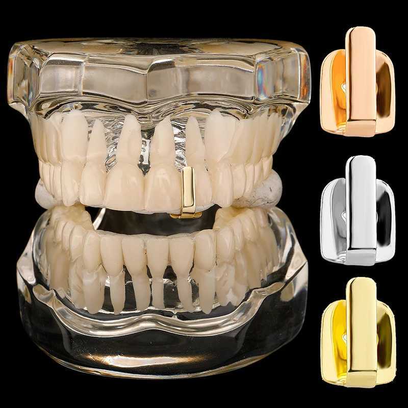 New Hip Hop Teeth Grillz Men Women d Out Hollow Single Teeth C Dental Grill Punk Rper C Halloween Cosplay W241227