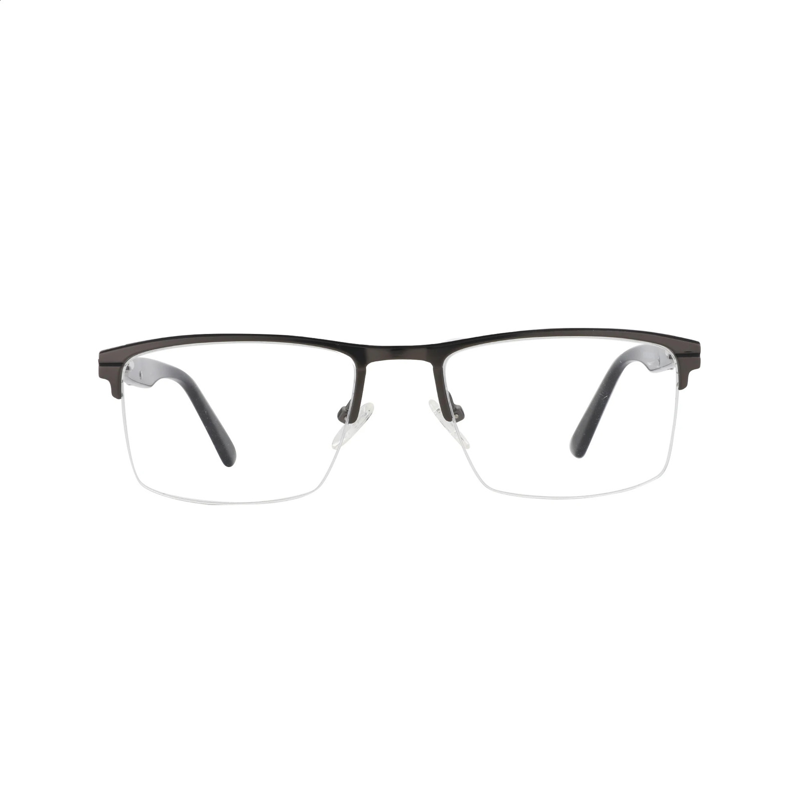 ZENOTTIC Arrivals Alloy Glasses Thick Frame Half Rimless Eyewear Fashion Non-Prescription Square Eyeglasses for Men 241227